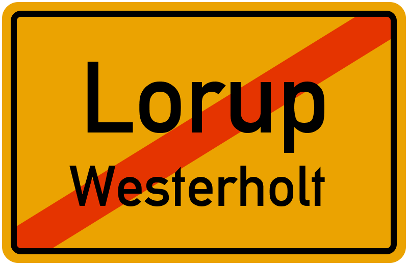 Ortsschild Lorup