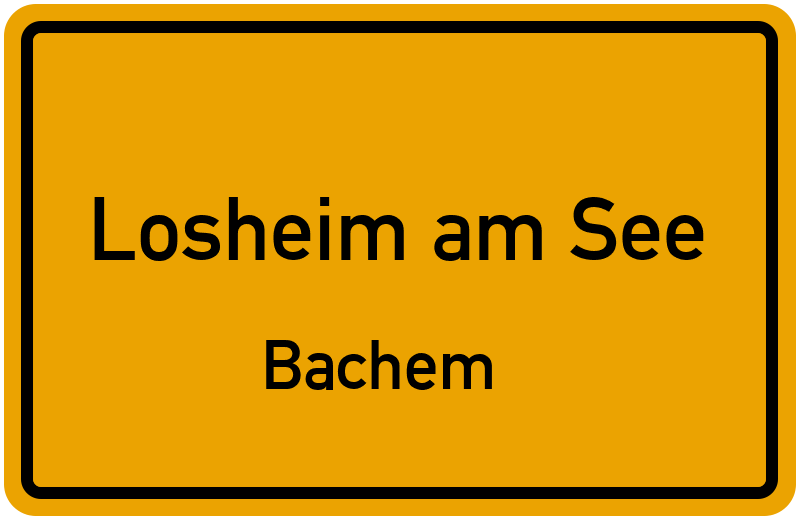 Ortsschild Losheim am See