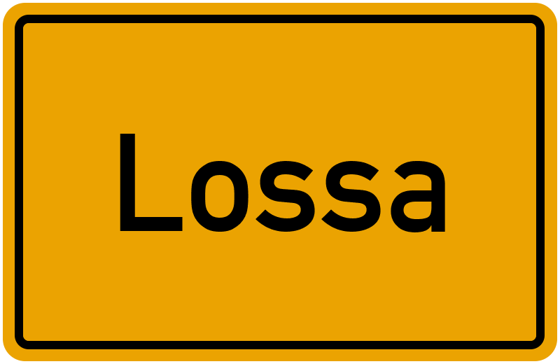 Ortsschild Lossa