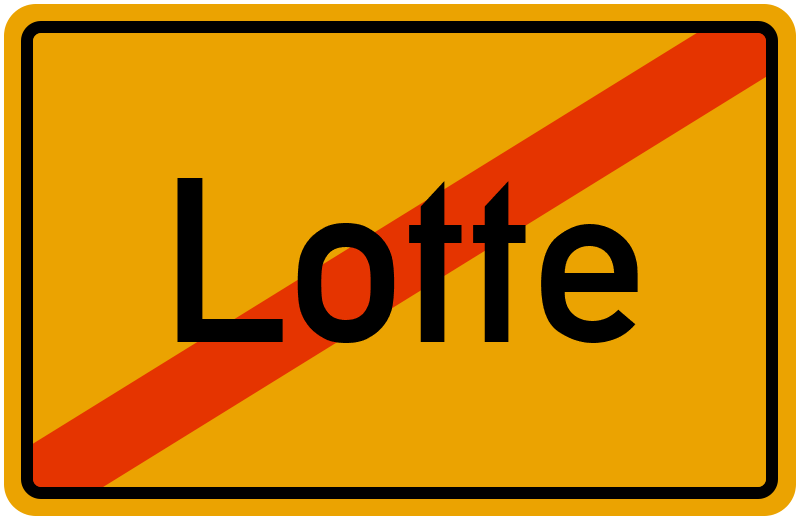 Ortsschild Lotte