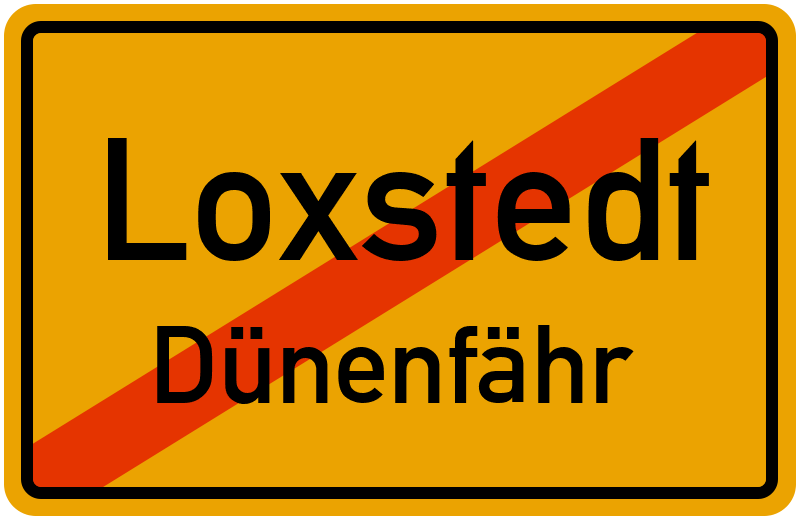 Ortsschild Loxstedt