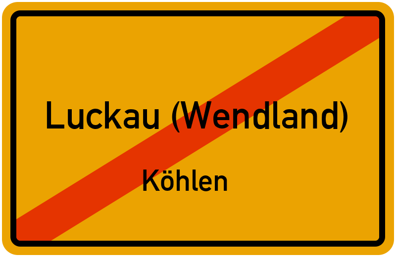 Ortsschild Luckau (Wendland)