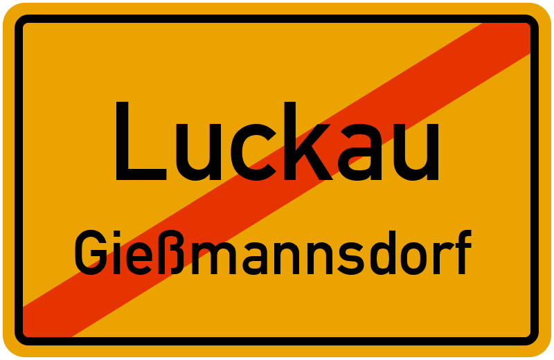 Ortsschild Luckau