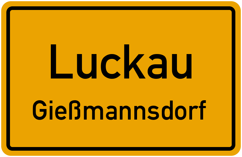 Ortsschild Luckau