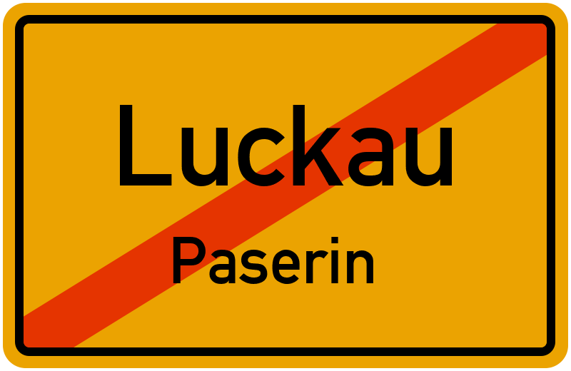 Ortsschild Luckau