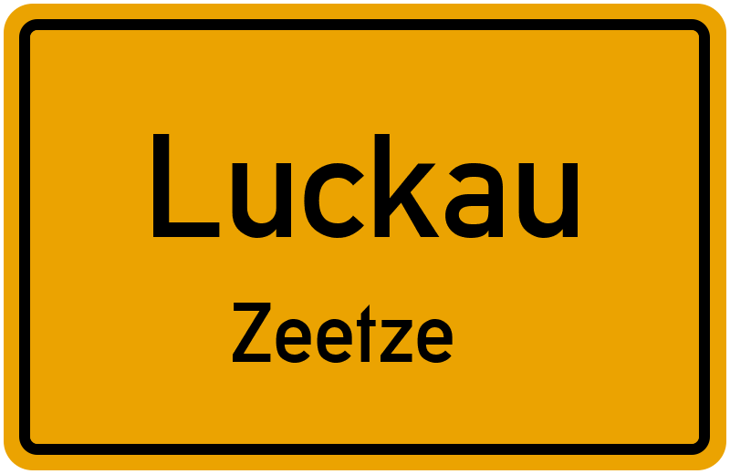 Ortsschild Luckau