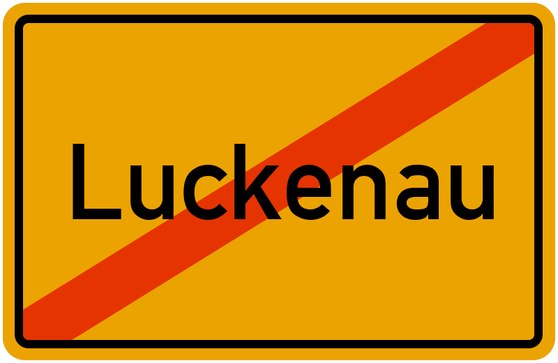 Ortsschild Luckenau