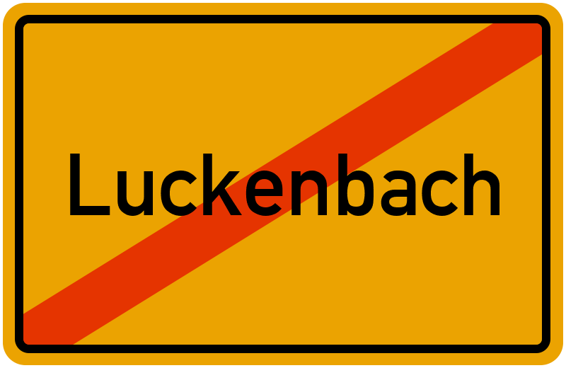 Ortsschild Luckenbach
