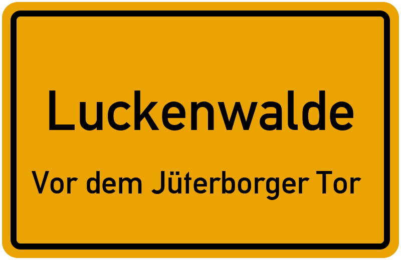 Ortsschild Luckenwalde
