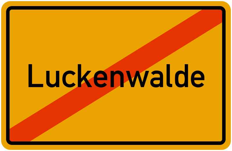 Ortsschild Luckenwalde