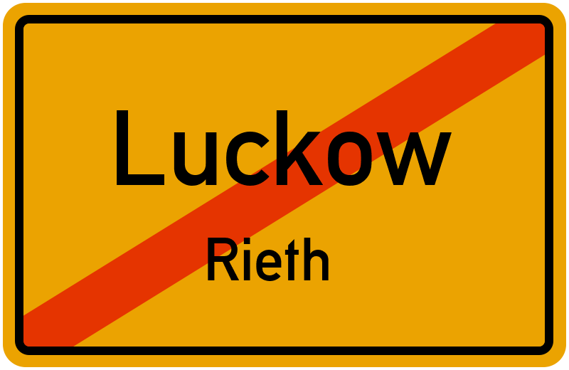 Ortsschild Luckow