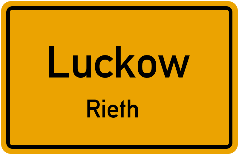 Ortsschild Luckow