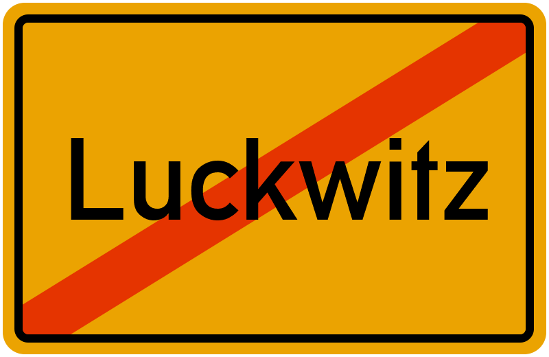 Ortsschild Luckwitz