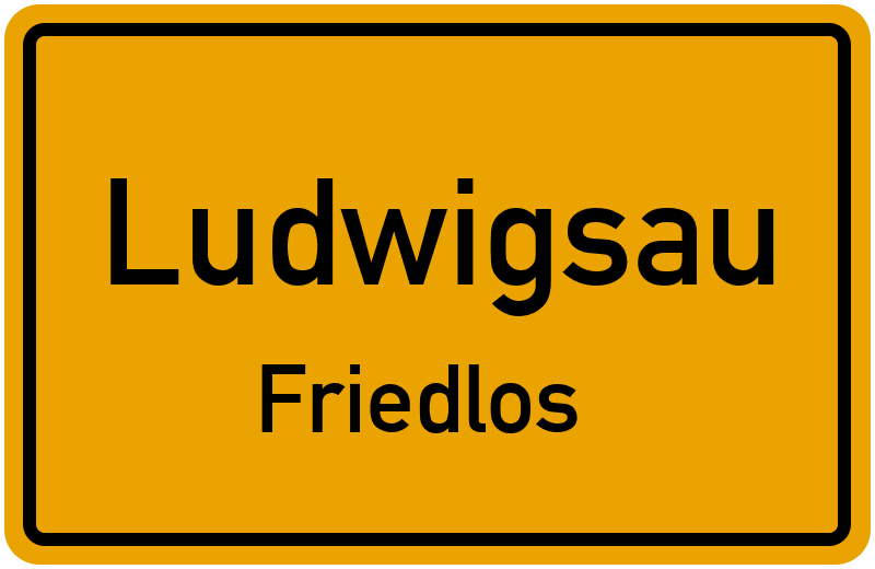 Ortsschild Ludwigsau