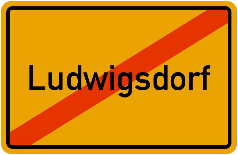 Ortsschild Ludwigsdorf