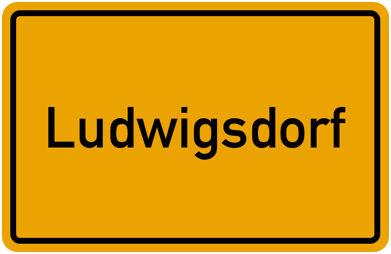 Ortsschild Ludwigsdorf