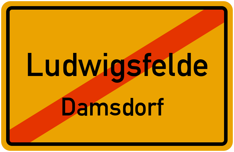 Ortsschild Ludwigsfelde
