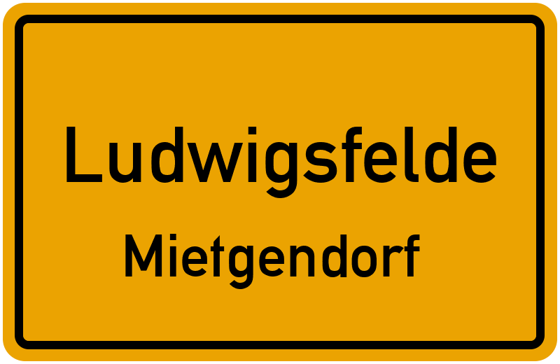 Ortsschild Ludwigsfelde