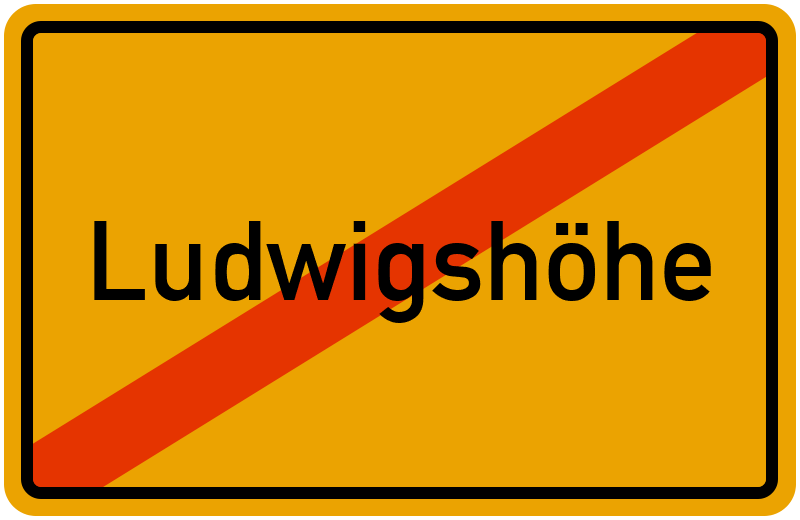 Ortsschild Ludwigshöhe
