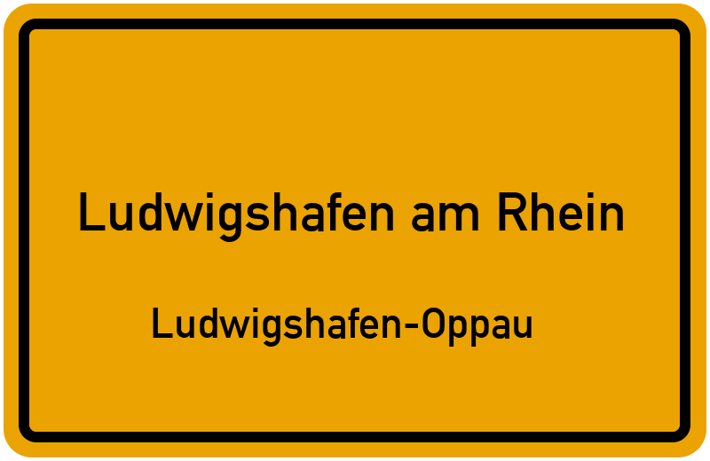 Ortsschild Ludwigshafen am Rhein