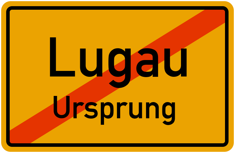 Ortsschild Lugau