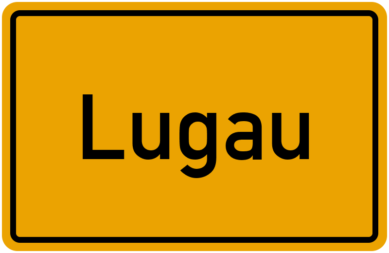 Ortsschild Lugau