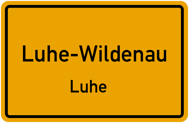 Ortsschild Luhe-Wildenau