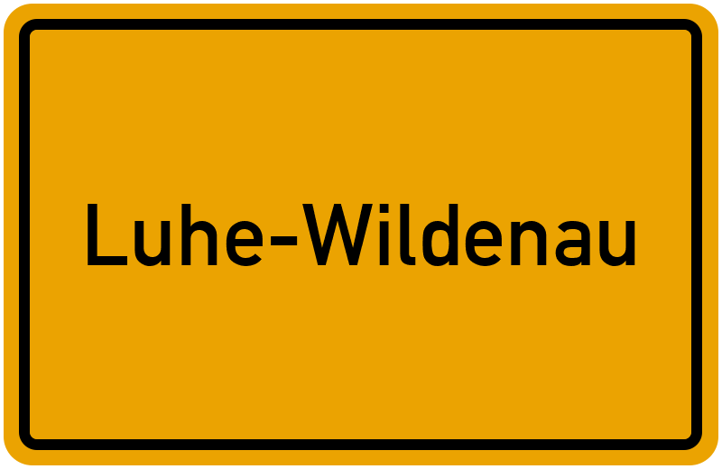 Ortsschild Luhe-Wildenau
