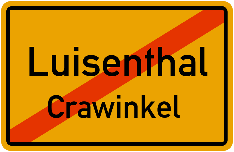 Ortsschild Luisenthal