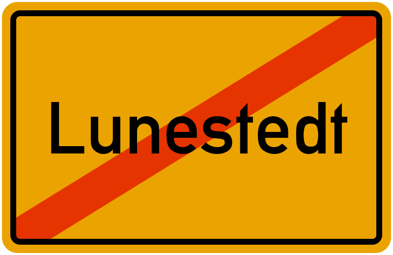 Ortsschild Lunestedt