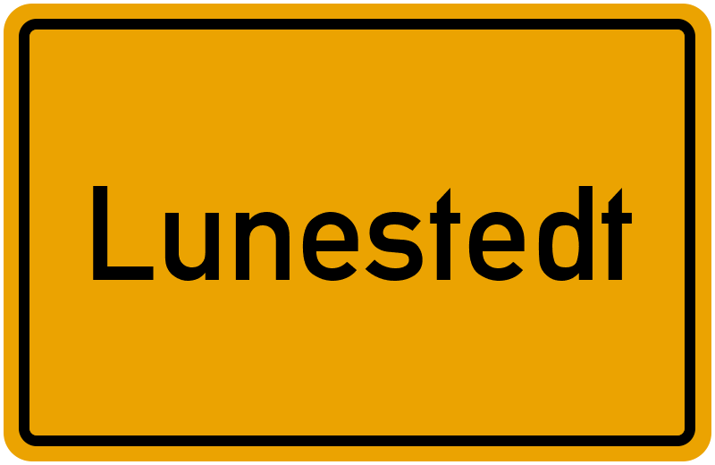 Ortsschild Lunestedt