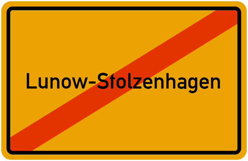 Ortsschild Lunow-Stolzenhagen