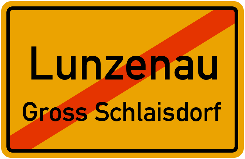 Ortsschild Lunzenau