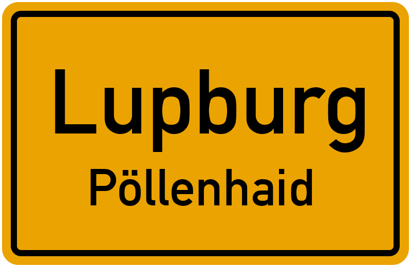 Ortsschild Lupburg