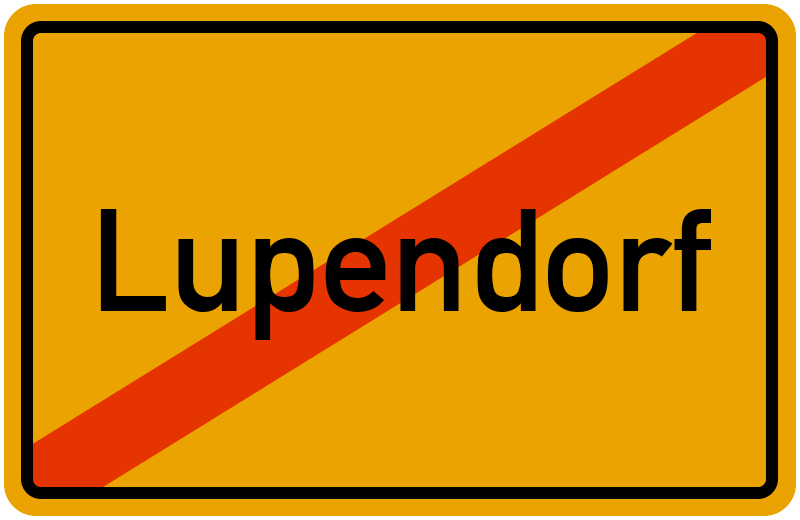 Ortsschild Lupendorf