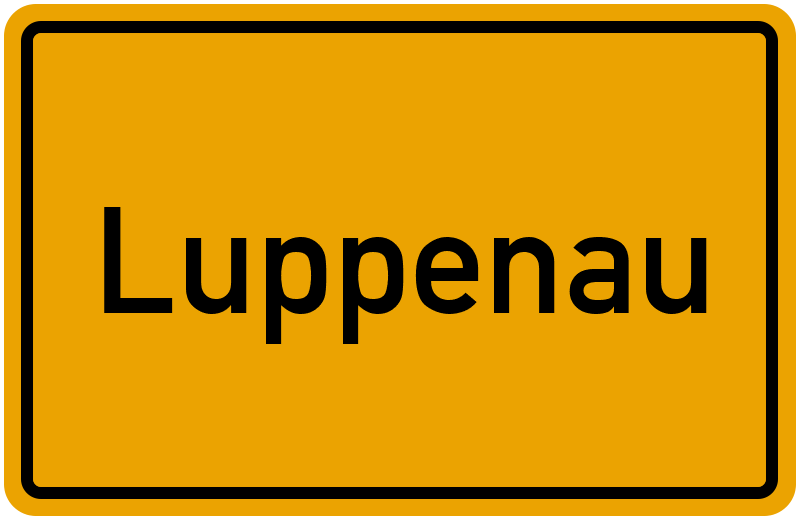 Ortsschild Luppenau