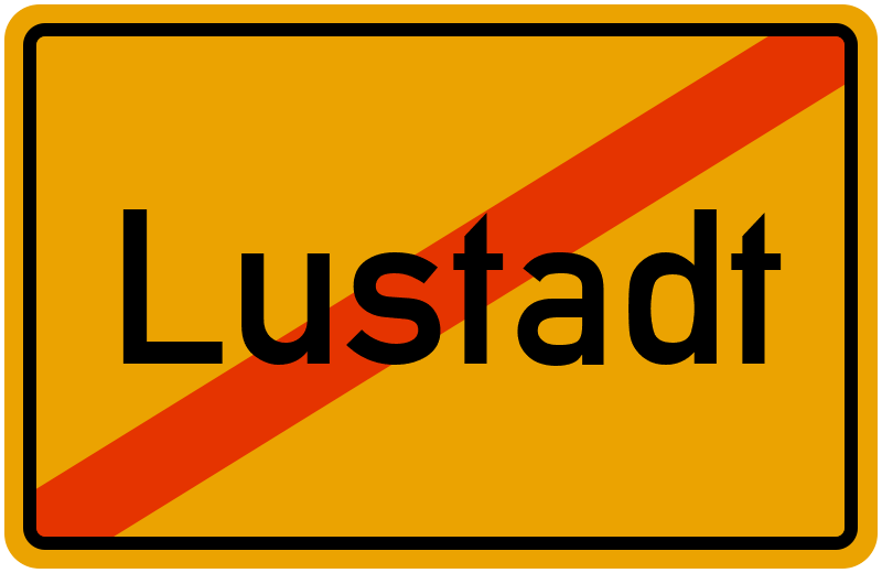 Ortsschild Lustadt