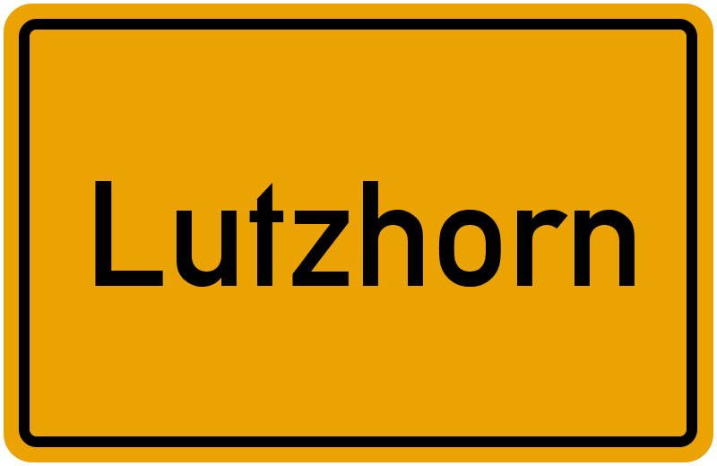 Ortsschild Lutzhorn