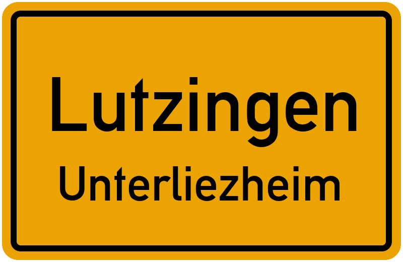 Ortsschild Lutzingen