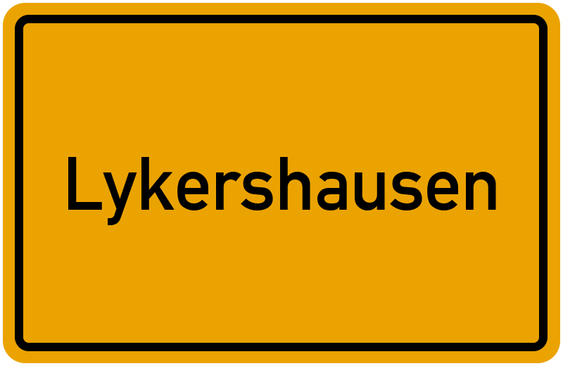 Ortsschild Lykershausen