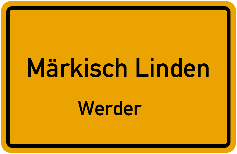 Ortsschild Märkisch Linden