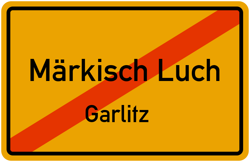 Ortsschild Märkisch Luch