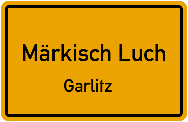 Ortsschild Märkisch Luch