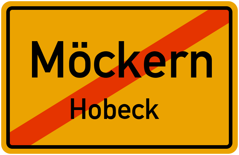 Ortsschild Möckern