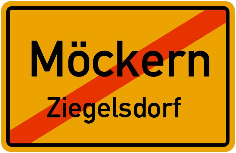 Ortsschild Möckern