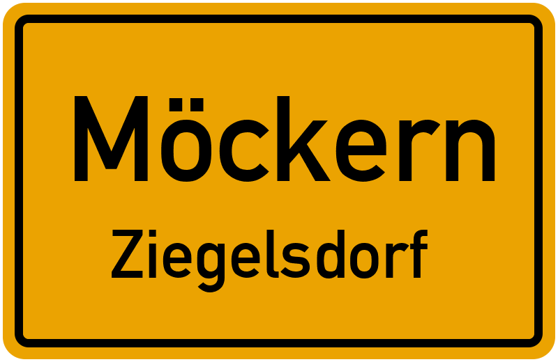 Ortsschild Möckern