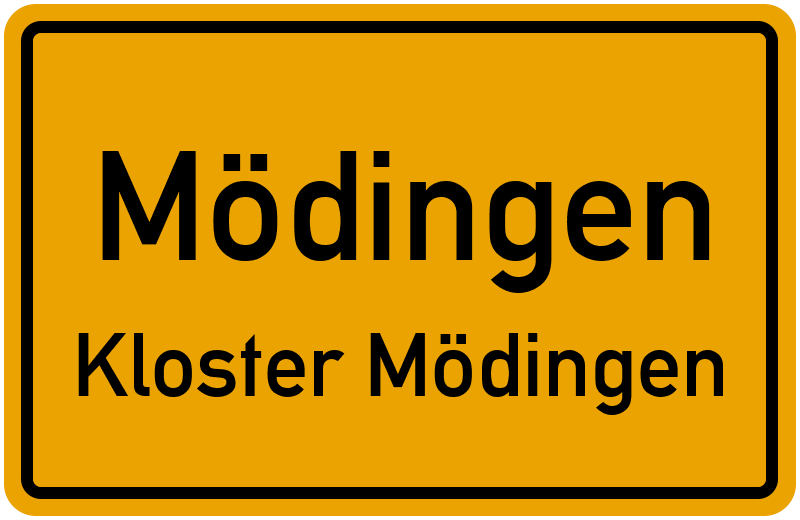 Ortsschild Mödingen