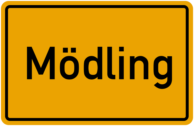 Ortsschild Mödling