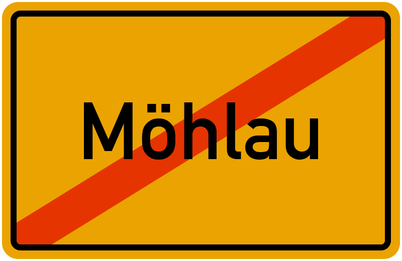 Ortsschild Möhlau