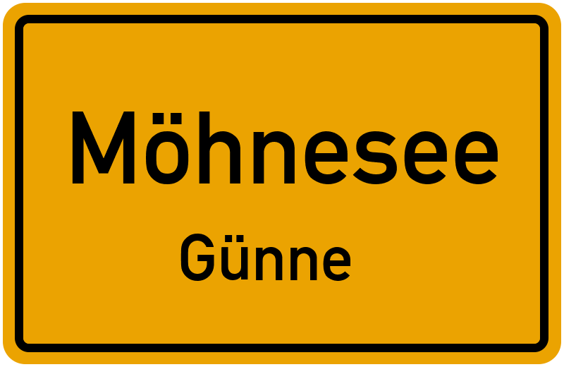 Ortsschild Möhnesee